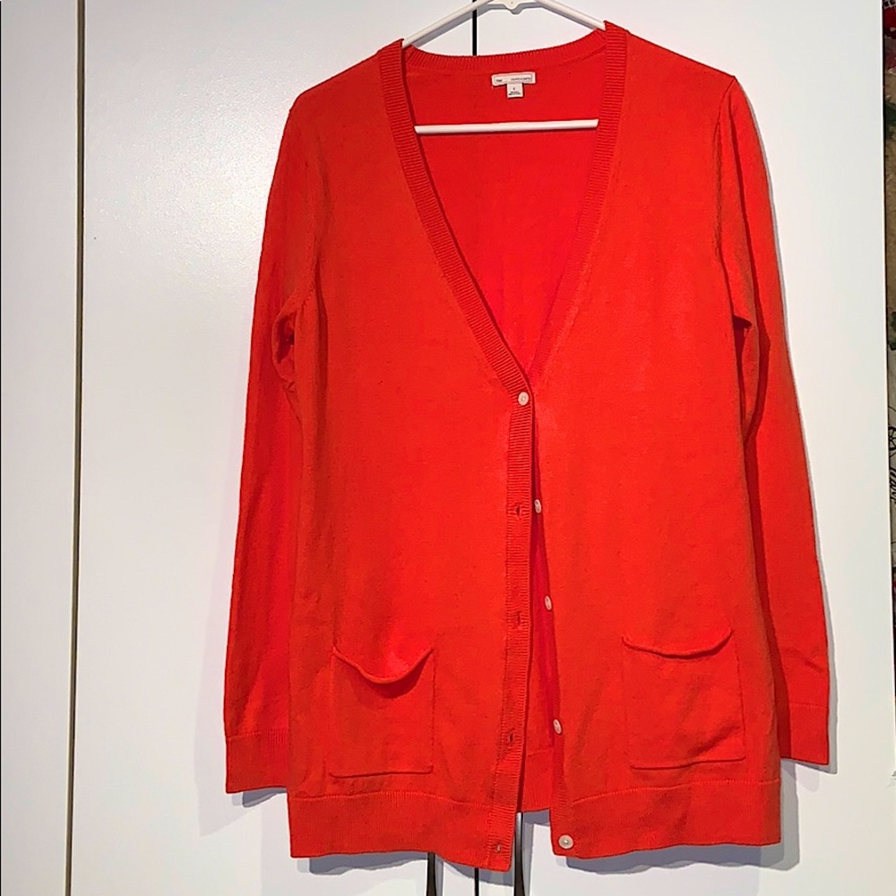 GAP long classic knit cardigan